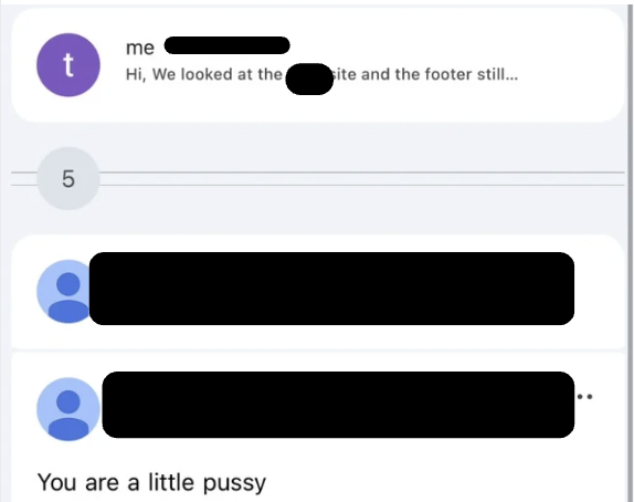 The first replies, and my response. Names and business details removed.